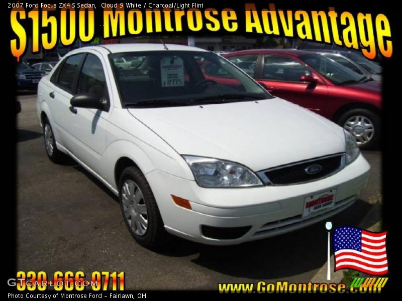 Cloud 9 White / Charcoal/Light Flint 2007 Ford Focus ZX4 S Sedan