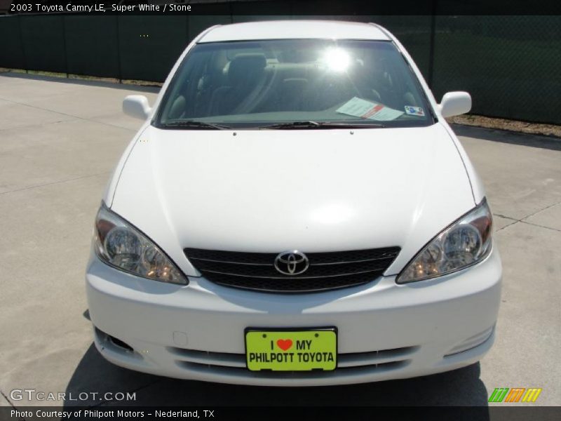 Super White / Stone 2003 Toyota Camry LE