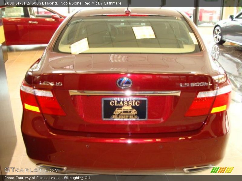 Noble Spinel Red Mica / Cashmere 2008 Lexus LS 600h L Hybrid