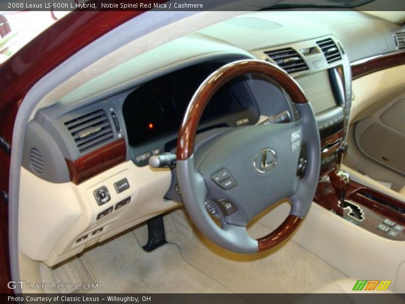 Noble Spinel Red Mica / Cashmere 2008 Lexus LS 600h L Hybrid