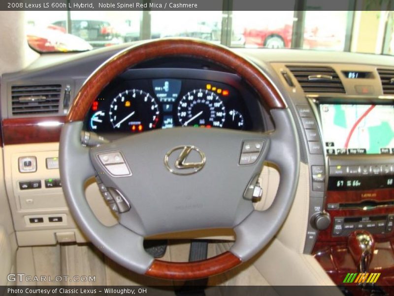 Noble Spinel Red Mica / Cashmere 2008 Lexus LS 600h L Hybrid
