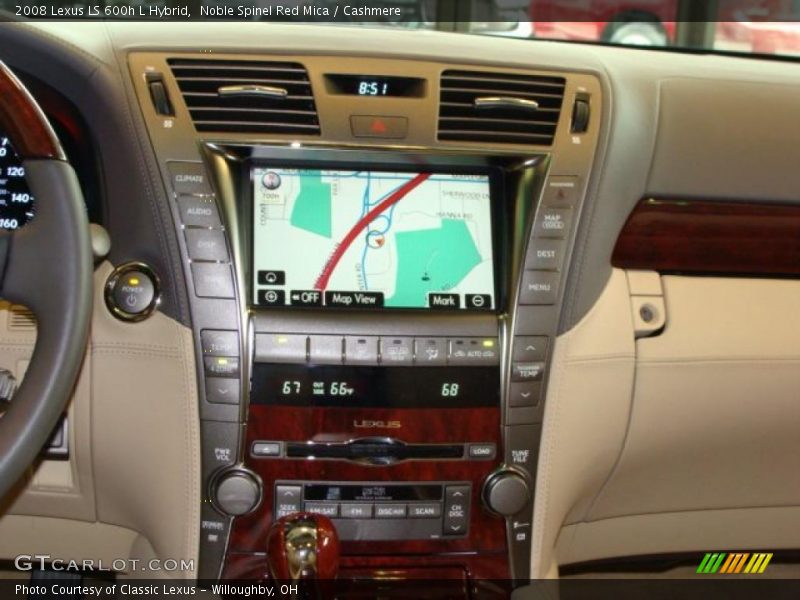 Noble Spinel Red Mica / Cashmere 2008 Lexus LS 600h L Hybrid