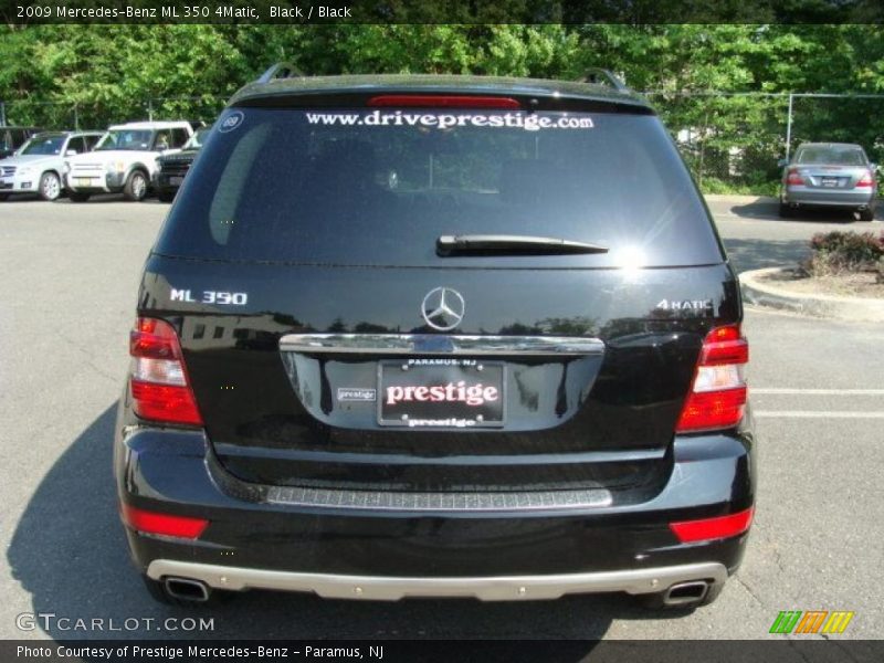 Black / Black 2009 Mercedes-Benz ML 350 4Matic