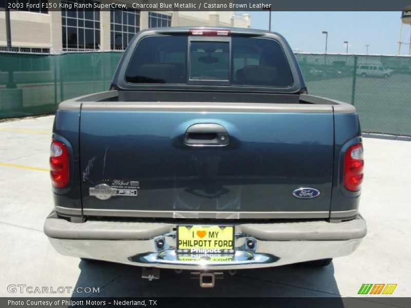 Charcoal Blue Metallic / Castano Brown Leather 2003 Ford F150 King Ranch SuperCrew
