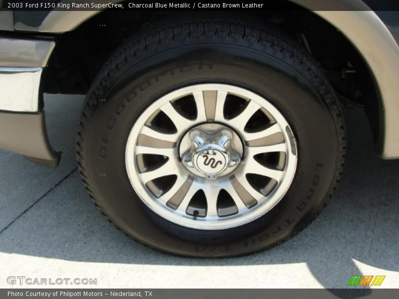 Charcoal Blue Metallic / Castano Brown Leather 2003 Ford F150 King Ranch SuperCrew