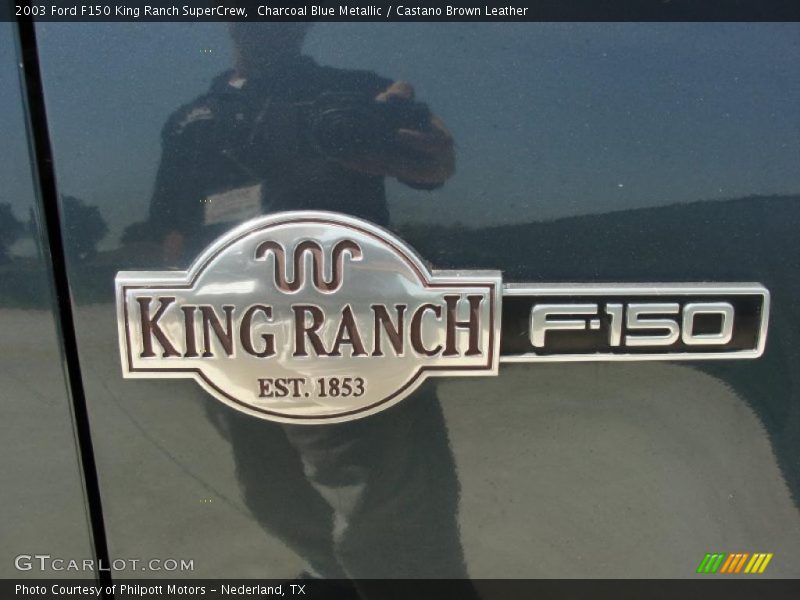 Charcoal Blue Metallic / Castano Brown Leather 2003 Ford F150 King Ranch SuperCrew