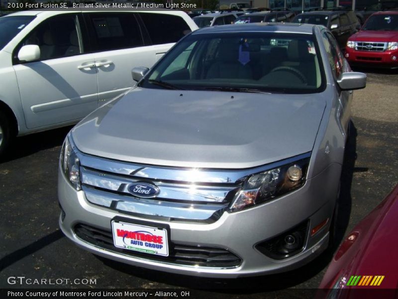 Brilliant Silver Metallic / Medium Light Stone 2010 Ford Fusion SE