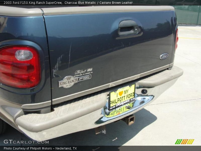 Charcoal Blue Metallic / Castano Brown Leather 2003 Ford F150 King Ranch SuperCrew