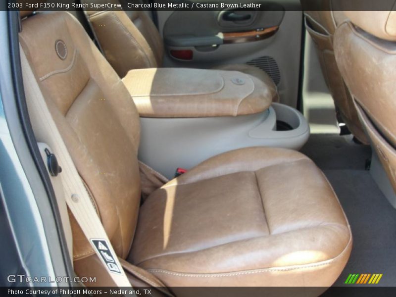 Charcoal Blue Metallic / Castano Brown Leather 2003 Ford F150 King Ranch SuperCrew