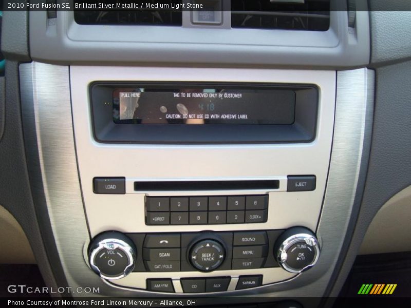 Brilliant Silver Metallic / Medium Light Stone 2010 Ford Fusion SE