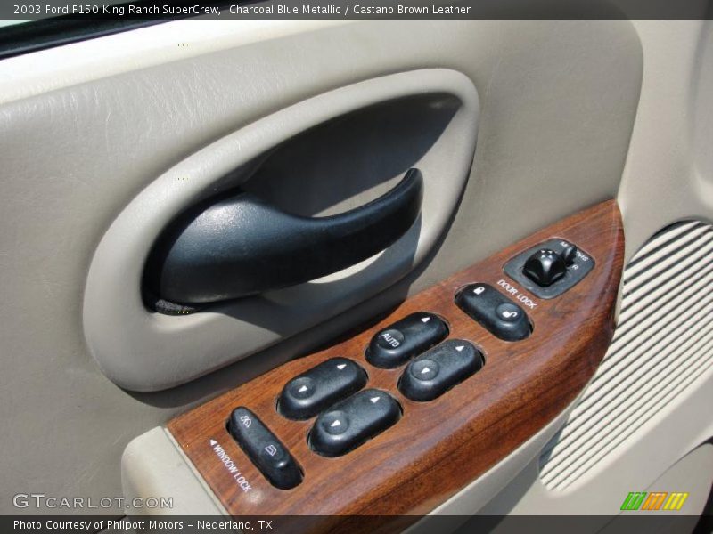 Charcoal Blue Metallic / Castano Brown Leather 2003 Ford F150 King Ranch SuperCrew
