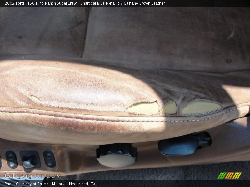 Charcoal Blue Metallic / Castano Brown Leather 2003 Ford F150 King Ranch SuperCrew