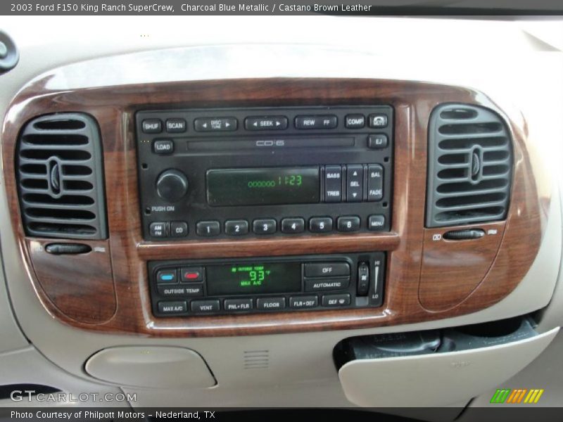 Charcoal Blue Metallic / Castano Brown Leather 2003 Ford F150 King Ranch SuperCrew