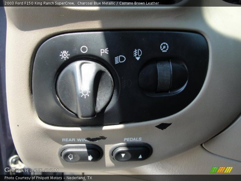 Charcoal Blue Metallic / Castano Brown Leather 2003 Ford F150 King Ranch SuperCrew