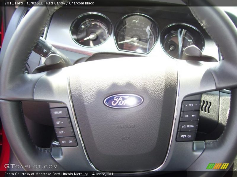 Red Candy / Charcoal Black 2011 Ford Taurus SEL