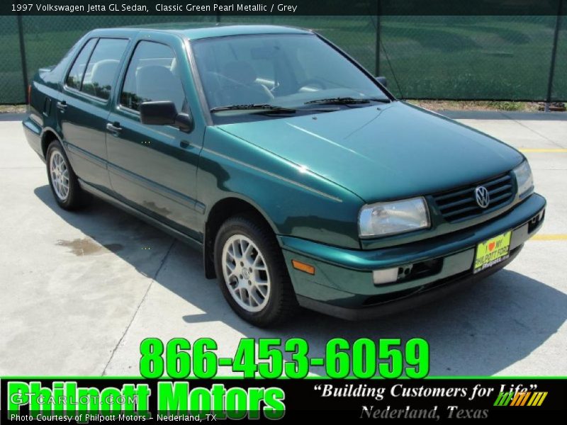 Classic Green Pearl Metallic / Grey 1997 Volkswagen Jetta GL Sedan