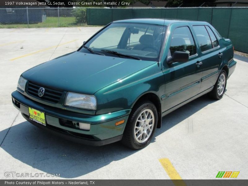 Classic Green Pearl Metallic / Grey 1997 Volkswagen Jetta GL Sedan