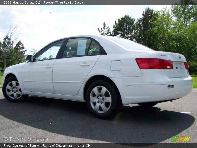 Powder White Pearl / Cocoa 2009 Hyundai Sonata GLS