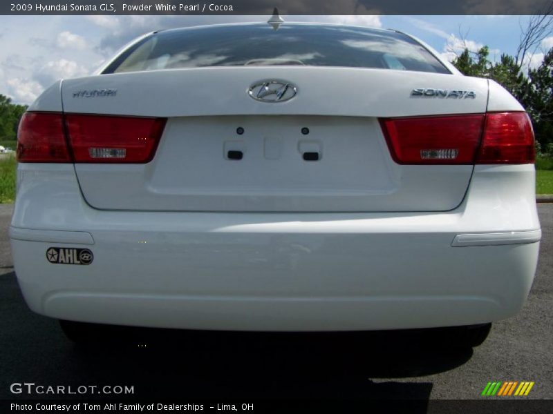 Powder White Pearl / Cocoa 2009 Hyundai Sonata GLS