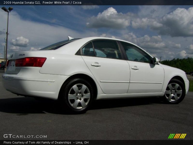 Powder White Pearl / Cocoa 2009 Hyundai Sonata GLS