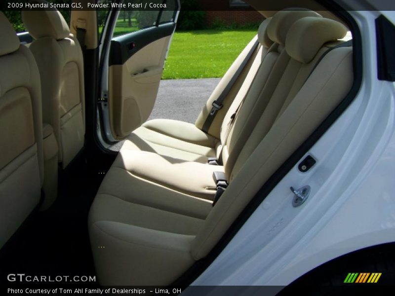 Powder White Pearl / Cocoa 2009 Hyundai Sonata GLS