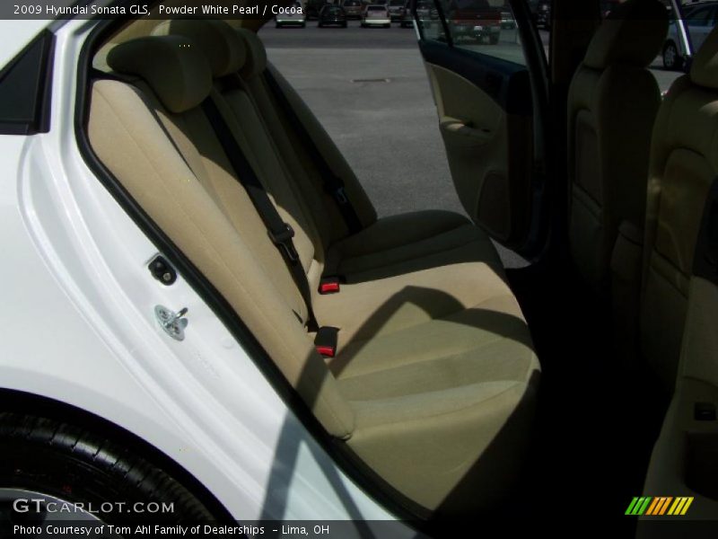 Powder White Pearl / Cocoa 2009 Hyundai Sonata GLS