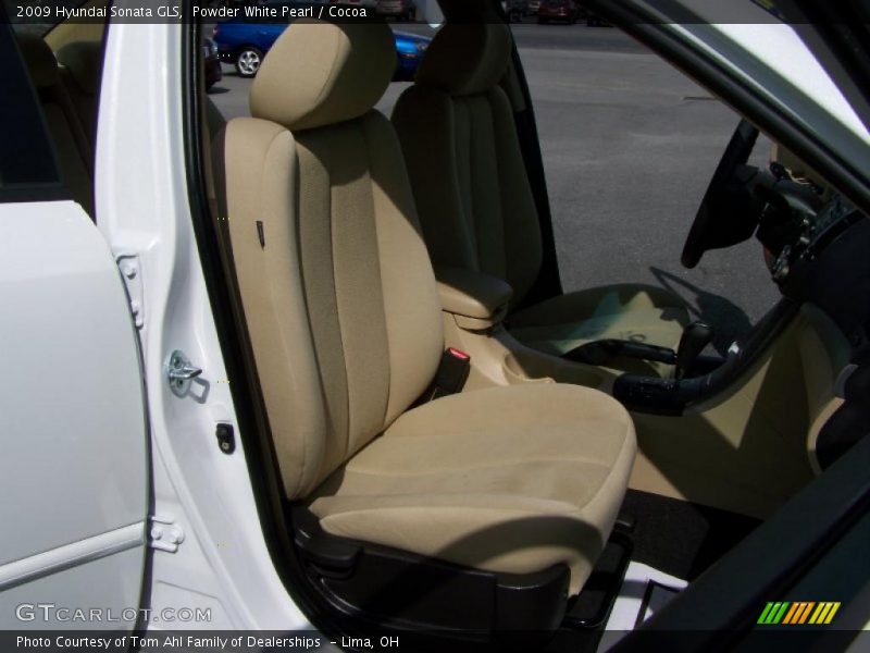 Powder White Pearl / Cocoa 2009 Hyundai Sonata GLS