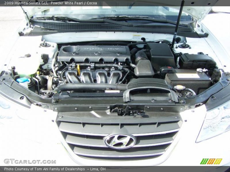 Powder White Pearl / Cocoa 2009 Hyundai Sonata GLS