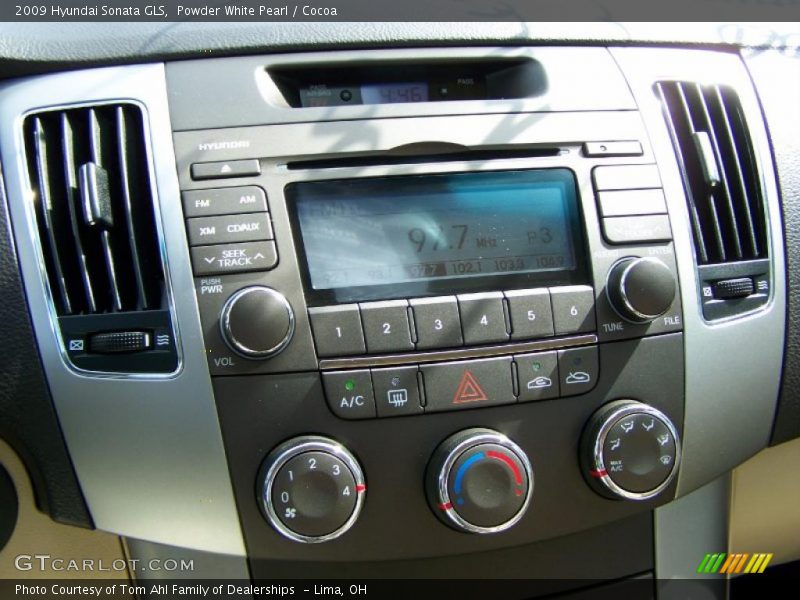 Powder White Pearl / Cocoa 2009 Hyundai Sonata GLS