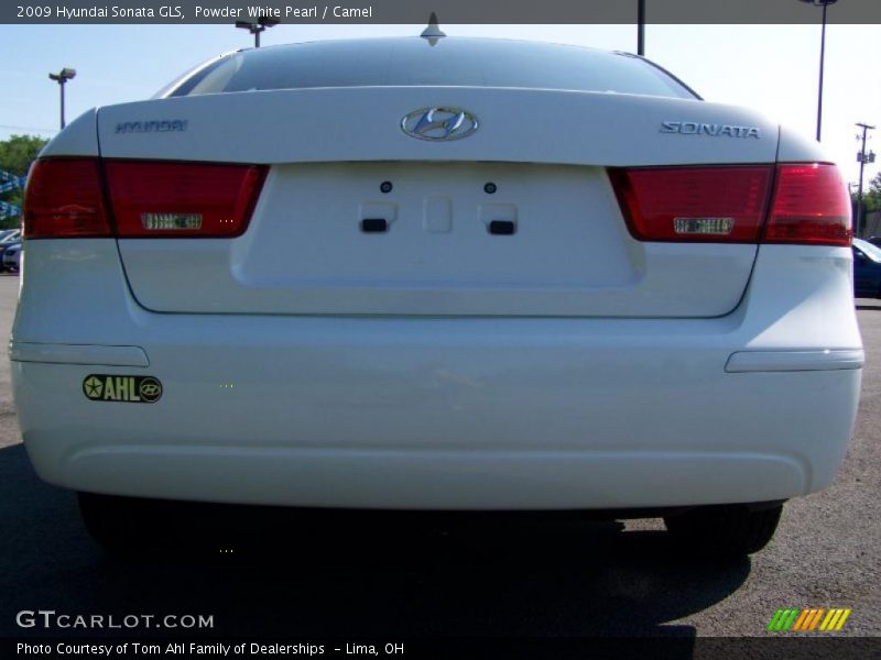 Powder White Pearl / Camel 2009 Hyundai Sonata GLS