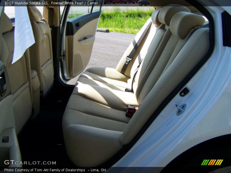 Powder White Pearl / Camel 2009 Hyundai Sonata GLS