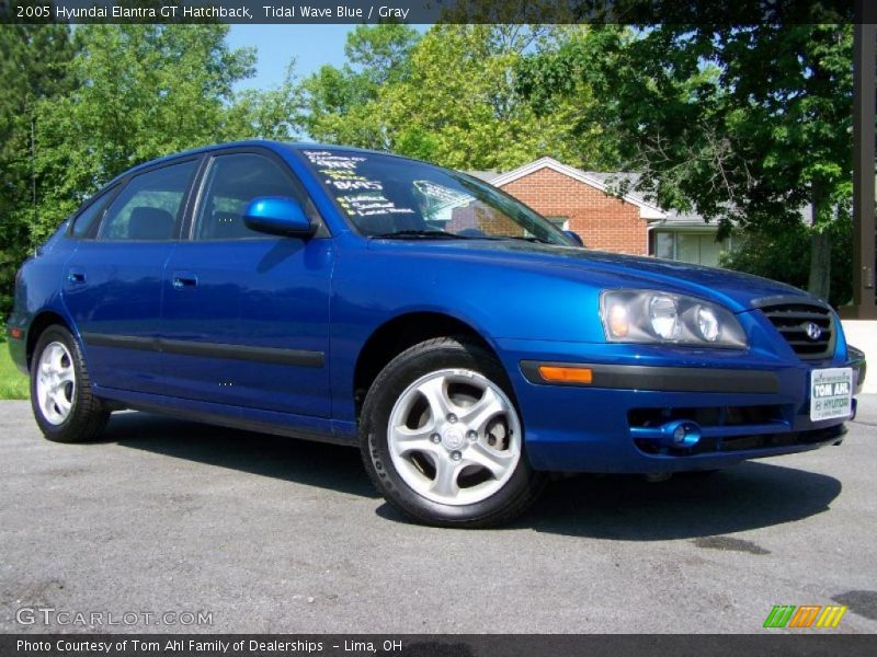 Tidal Wave Blue / Gray 2005 Hyundai Elantra GT Hatchback