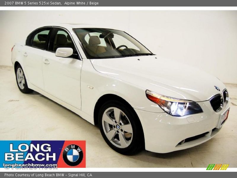 Alpine White / Beige 2007 BMW 5 Series 525xi Sedan