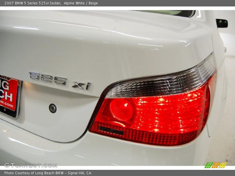 Alpine White / Beige 2007 BMW 5 Series 525xi Sedan