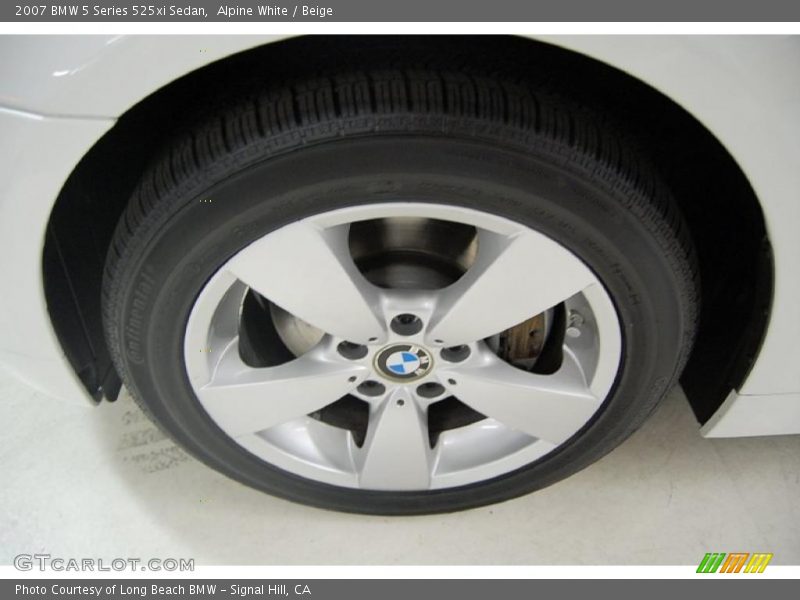 Alpine White / Beige 2007 BMW 5 Series 525xi Sedan