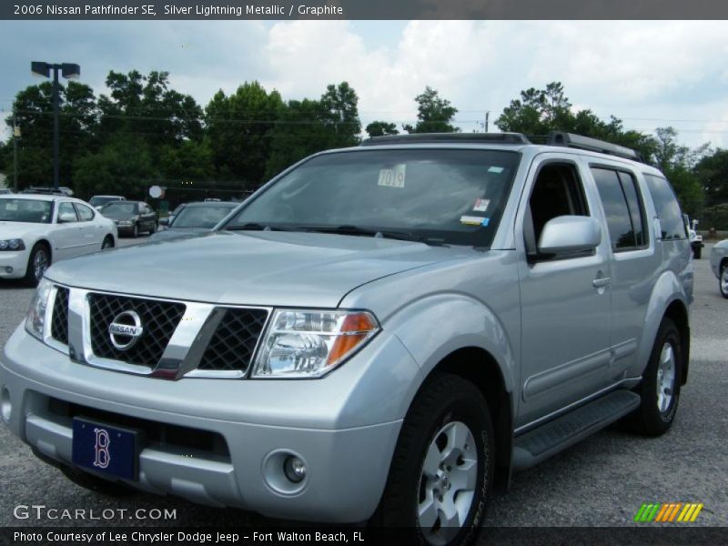 Silver Lightning Metallic / Graphite 2006 Nissan Pathfinder SE