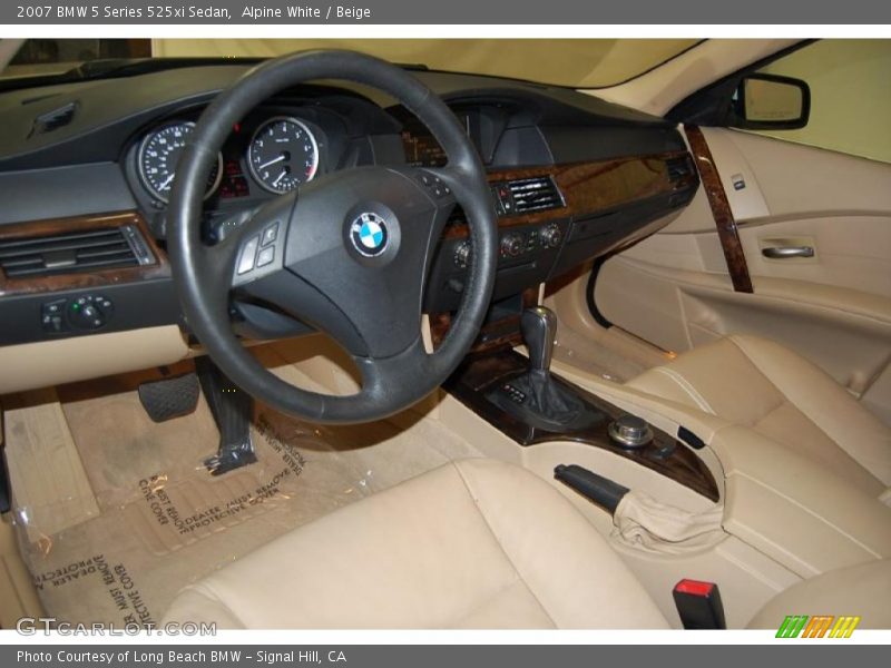 Alpine White / Beige 2007 BMW 5 Series 525xi Sedan