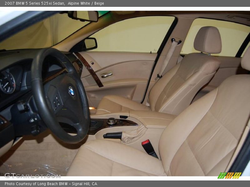 Alpine White / Beige 2007 BMW 5 Series 525xi Sedan
