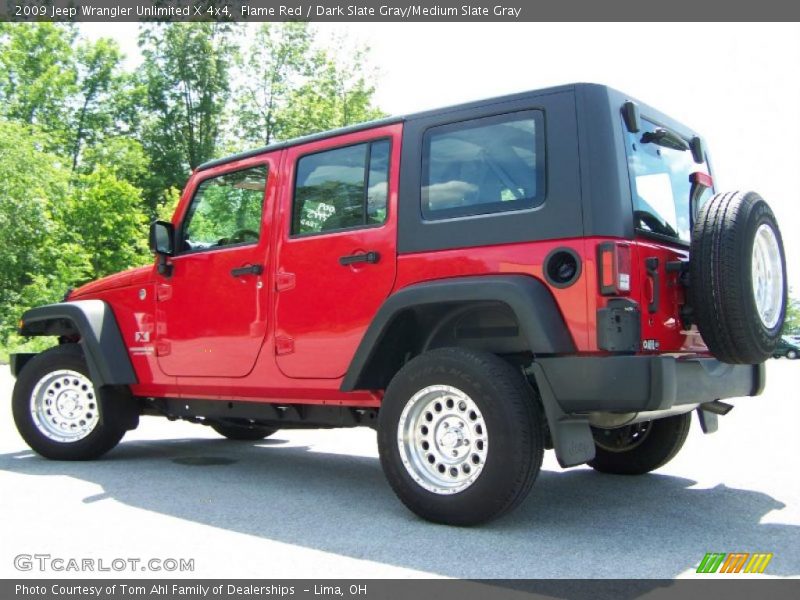 Flame Red / Dark Slate Gray/Medium Slate Gray 2009 Jeep Wrangler Unlimited X 4x4
