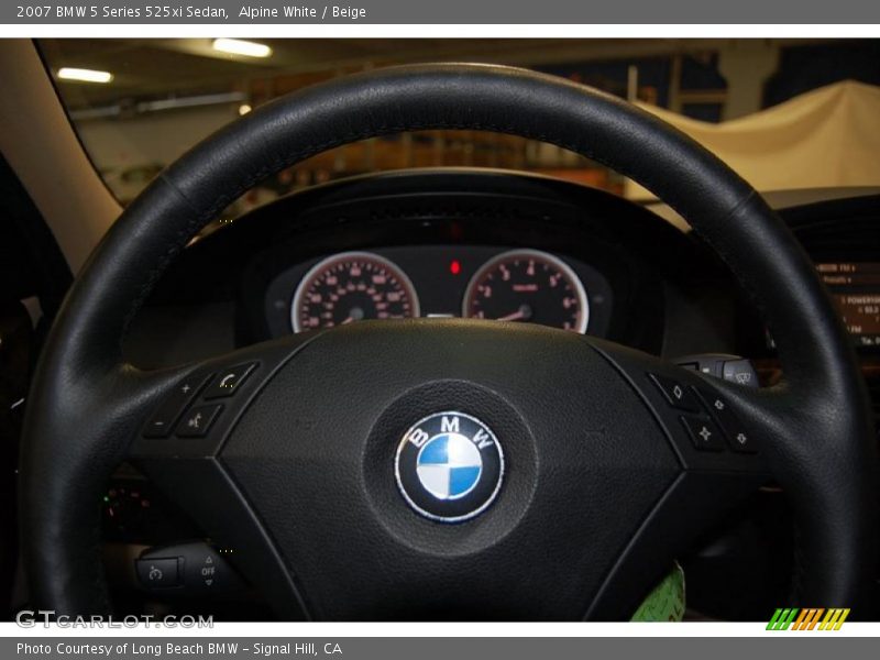 Alpine White / Beige 2007 BMW 5 Series 525xi Sedan