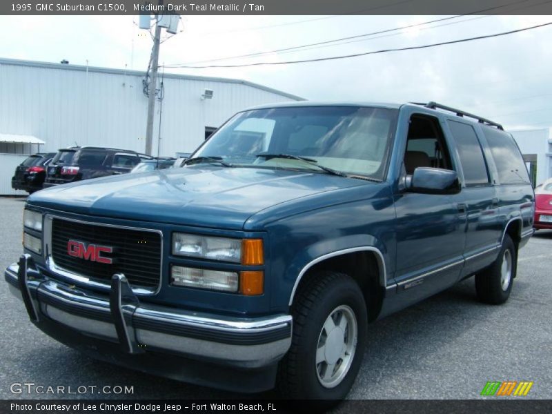 Medium Dark Teal Metallic / Tan 1995 GMC Suburban C1500