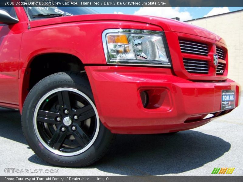 Flame Red / Dark Slate Gray/Medium Slate Gray 2008 Dodge Dakota Sport Crew Cab 4x4