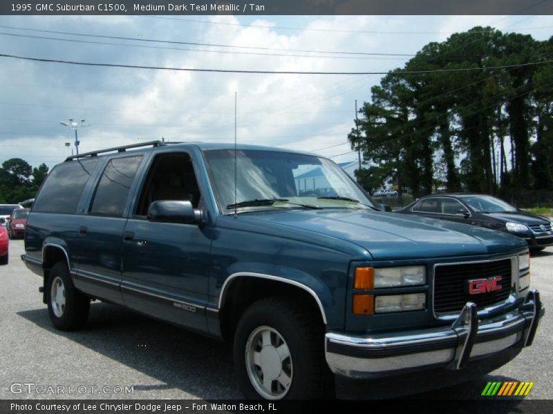 Medium Dark Teal Metallic / Tan 1995 GMC Suburban C1500