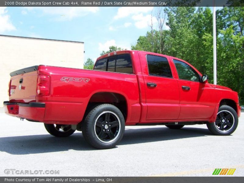 Flame Red / Dark Slate Gray/Medium Slate Gray 2008 Dodge Dakota Sport Crew Cab 4x4