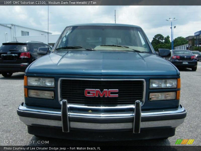 Medium Dark Teal Metallic / Tan 1995 GMC Suburban C1500