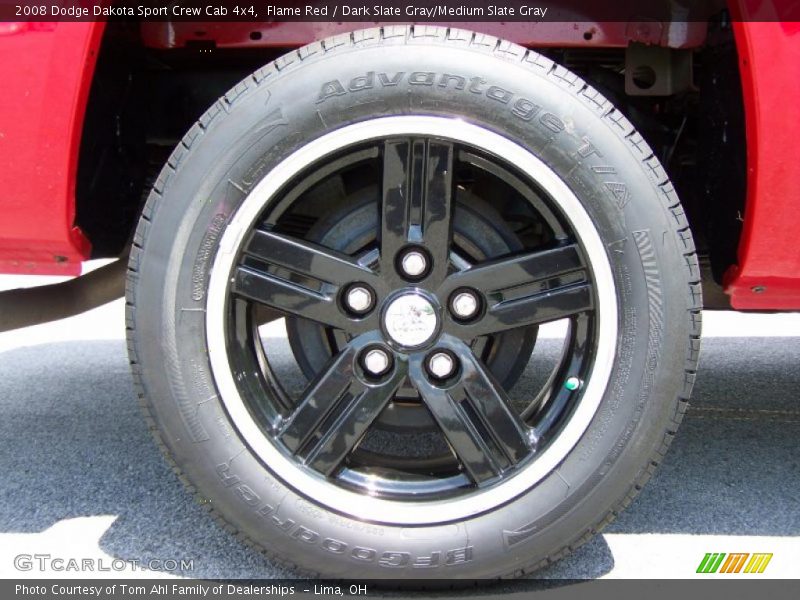 Flame Red / Dark Slate Gray/Medium Slate Gray 2008 Dodge Dakota Sport Crew Cab 4x4