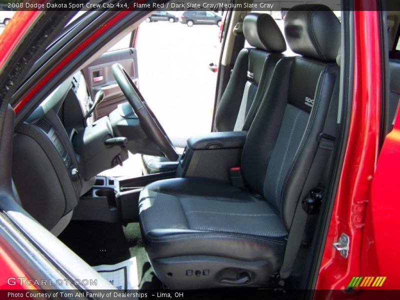 Flame Red / Dark Slate Gray/Medium Slate Gray 2008 Dodge Dakota Sport Crew Cab 4x4