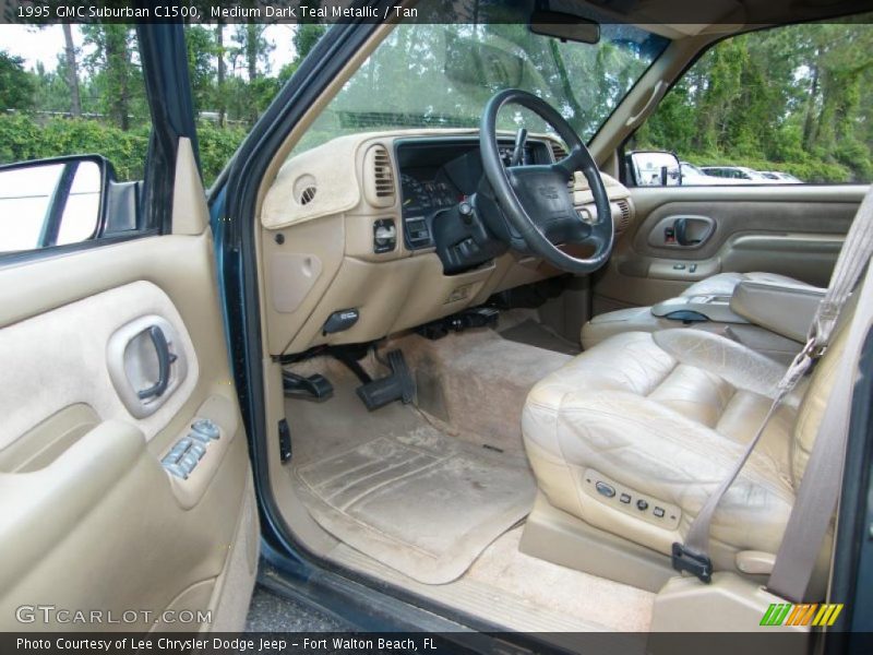 Medium Dark Teal Metallic / Tan 1995 GMC Suburban C1500