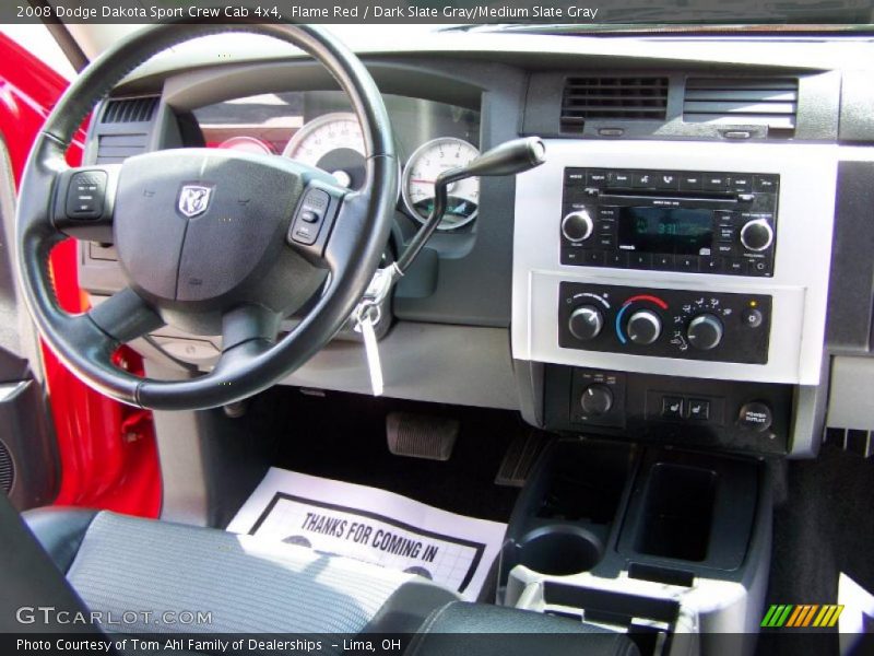 Flame Red / Dark Slate Gray/Medium Slate Gray 2008 Dodge Dakota Sport Crew Cab 4x4