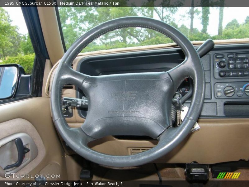 Medium Dark Teal Metallic / Tan 1995 GMC Suburban C1500